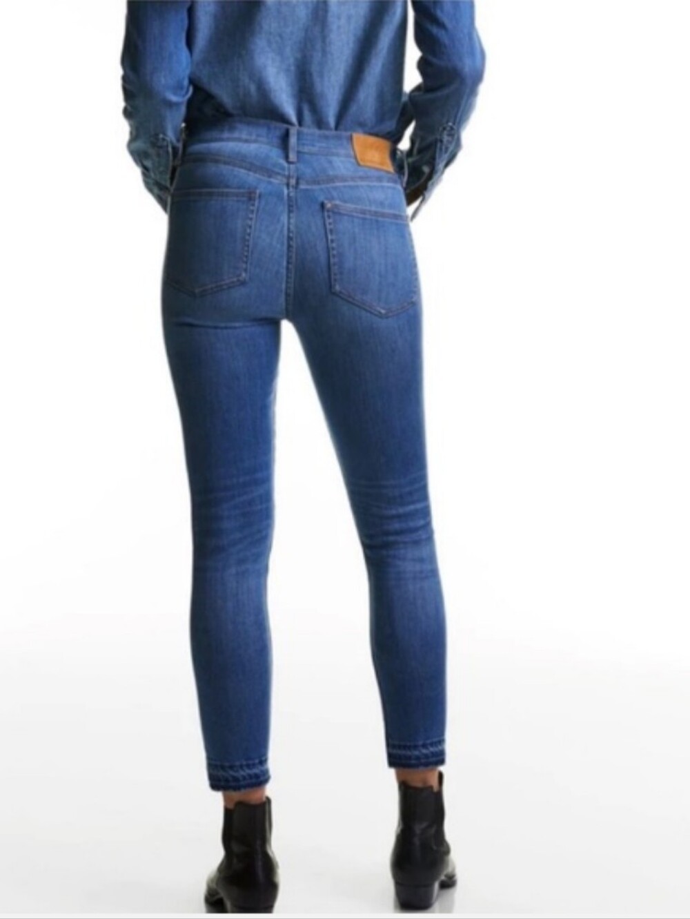 Denim Forum The Nico Mid Rise Skinny Crop | 27 | Blue